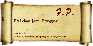 Feldmajer Pongor névjegykártya